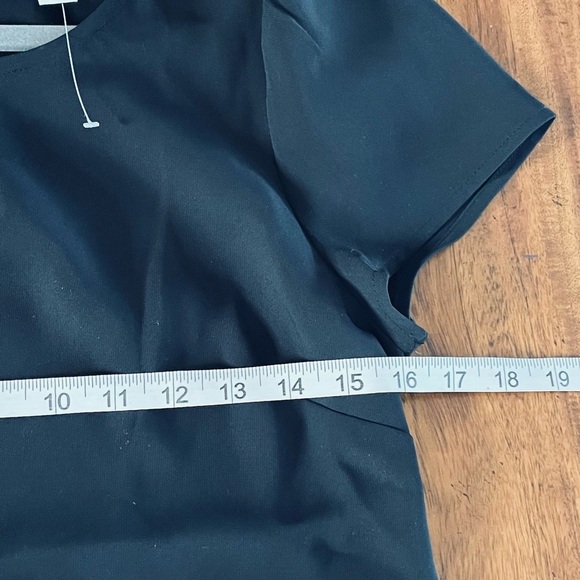 NWOT J. Crew 2023 Sustainable Black Cap Sleeve Key Hole Back Maxi Dress Sheath - Picture 7 of 8